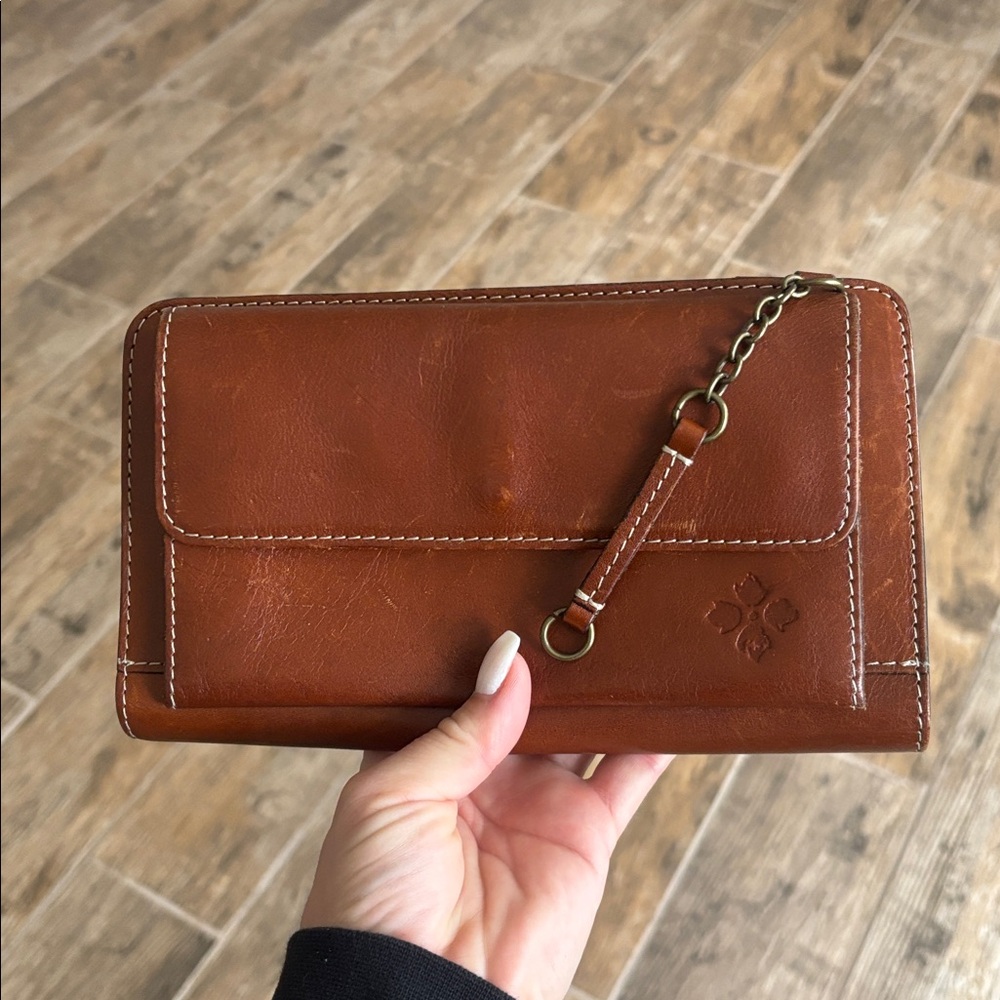 Patricia Nash Leather Wallet with Chain Detail